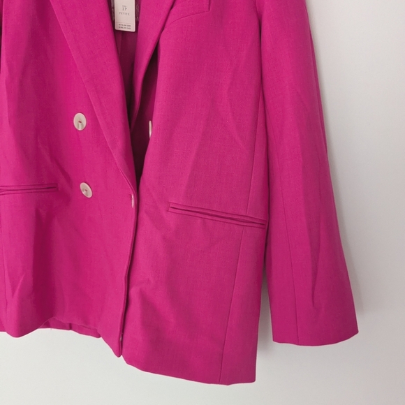 Anthropologie Maeve Double Breasted Pink Blazer - Picture 9 of 11